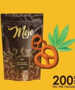 Mojo Chocolates – Chocolate Covered Pretzels (Sativa) – 200mg