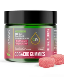CBG & CBD Optimal Wellness Gummies 600 mg
