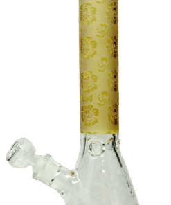 14'' 7mm Deep Engraved Forst Skull Beaker - Yellow