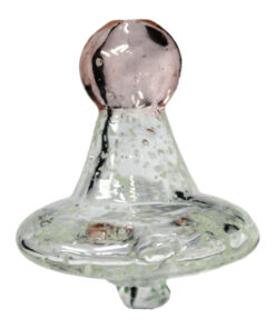 Directional Flow UV Glass Carb Cap Glow - Dark Pink