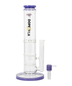 12" Dopezilla Cerberus Water Pipe - Milky Purple