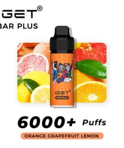 iGET BAR PLUS VAPE 6000 PUFF – ORANGE GRAPEFRUIT LEMON