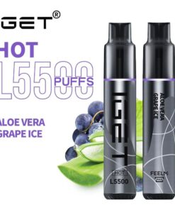 iGET HOT VAPE 5500 PUFF – ALOE VERA GRAPE ICE