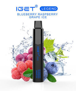 iGET LEGEND VAPE 4000 PUFF – BLUEBERRY RASPBERRY GRAPE ICE
