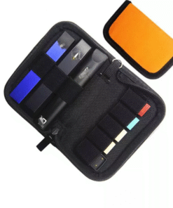 Black Canvas Pocket Zip Carry Case For Myle & JUUL and most compact Pods