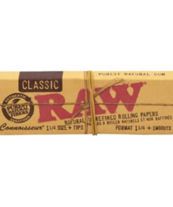 RAW Rolling Papers - Connoisseur 1¼ Size w/ Tips