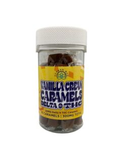 Delta-9 THC Vanilla Cream Caramels – 300mg